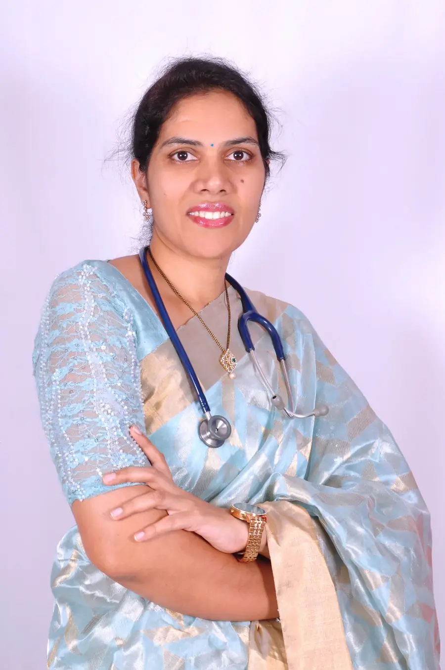Portrait of Dr. Shilpa Reddy T, consultant paediatrician and pediatric intensivist at Tiny Totz Kids Clinic in Puppalguda, Hyderabad
